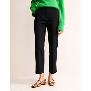 BODEN Kew Bi-Stretch Trouser Pants Black Office Straight Leg Work Womens 8